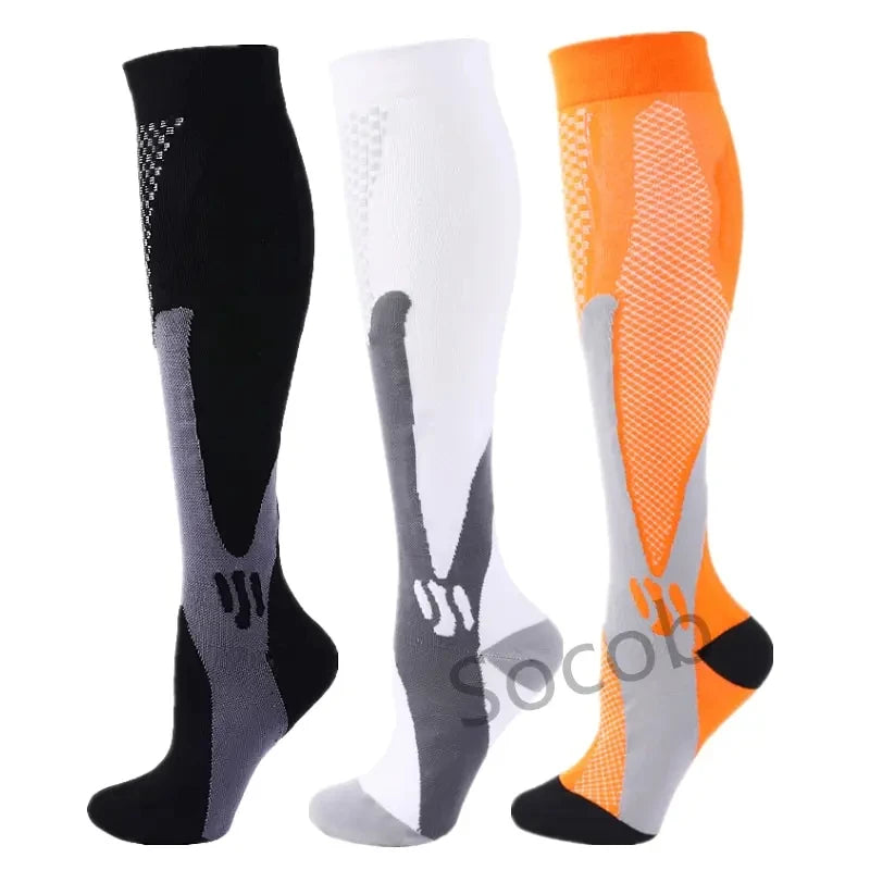 3/6/7Calf Compression Socks Men Medical Varicose Veins Diabetes Edema Sports Socks Running Football Basketball Riding Knee Socks