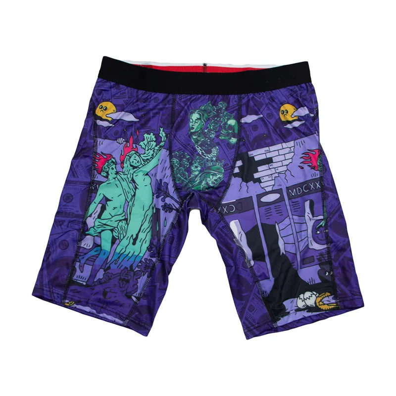 5Pcs Men Underwear Boxers Print Man Panties Lingerie Men Underpants Boxershorts Trunks Plus Size Breathable Seamless Men's Boxer