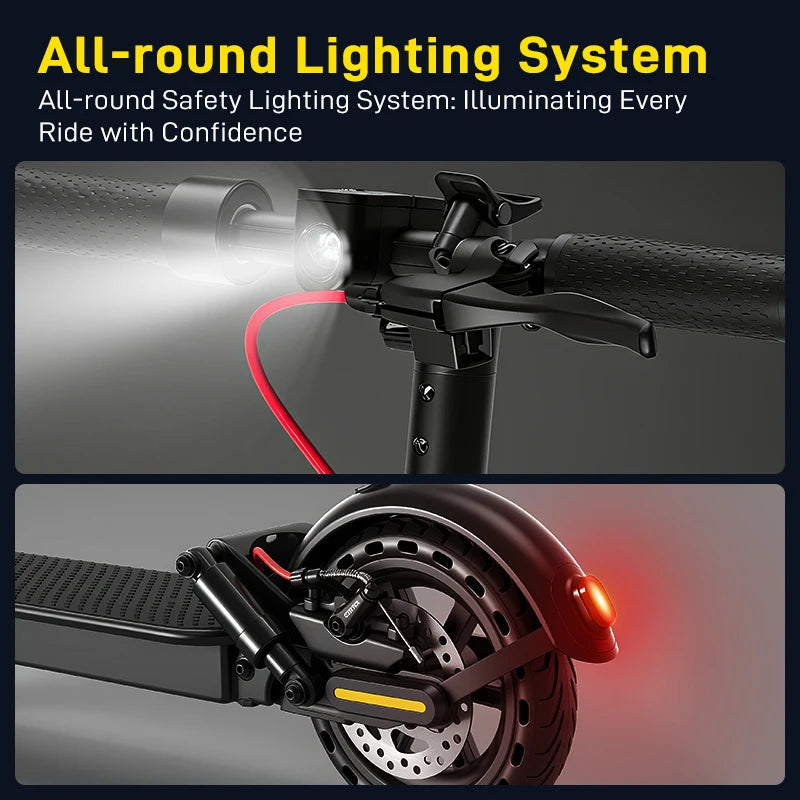 Mankeel MK085 Pro Folding Electric Scooter 350W 19Miles Range Dual Shock Absorber 36V 10.4Ah 10" Tires Escooter Max Speed 19MPH