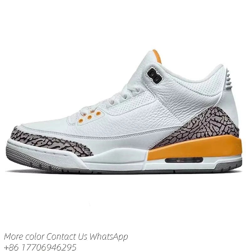 Designer 3 Shoes Sneakers 3 Blue Mens Womens 3s Black Cement Lvory Fear Pack Shoe Midnight Navy Woman Brown shoes