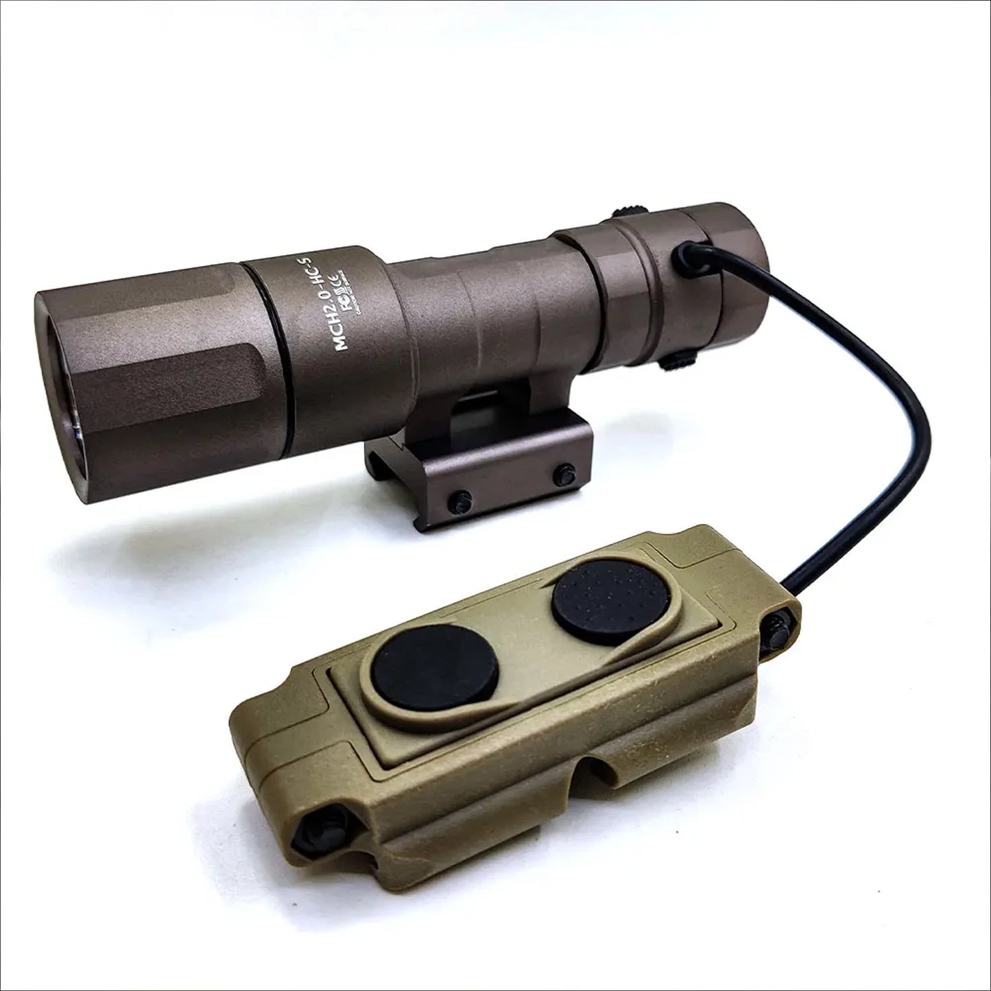 Flashlight Scout Light Hight Power 1400 Lumens REIN 2.0 Hunting Lamp Dual Function Pressure Switch For 20mm Picatinny Rail