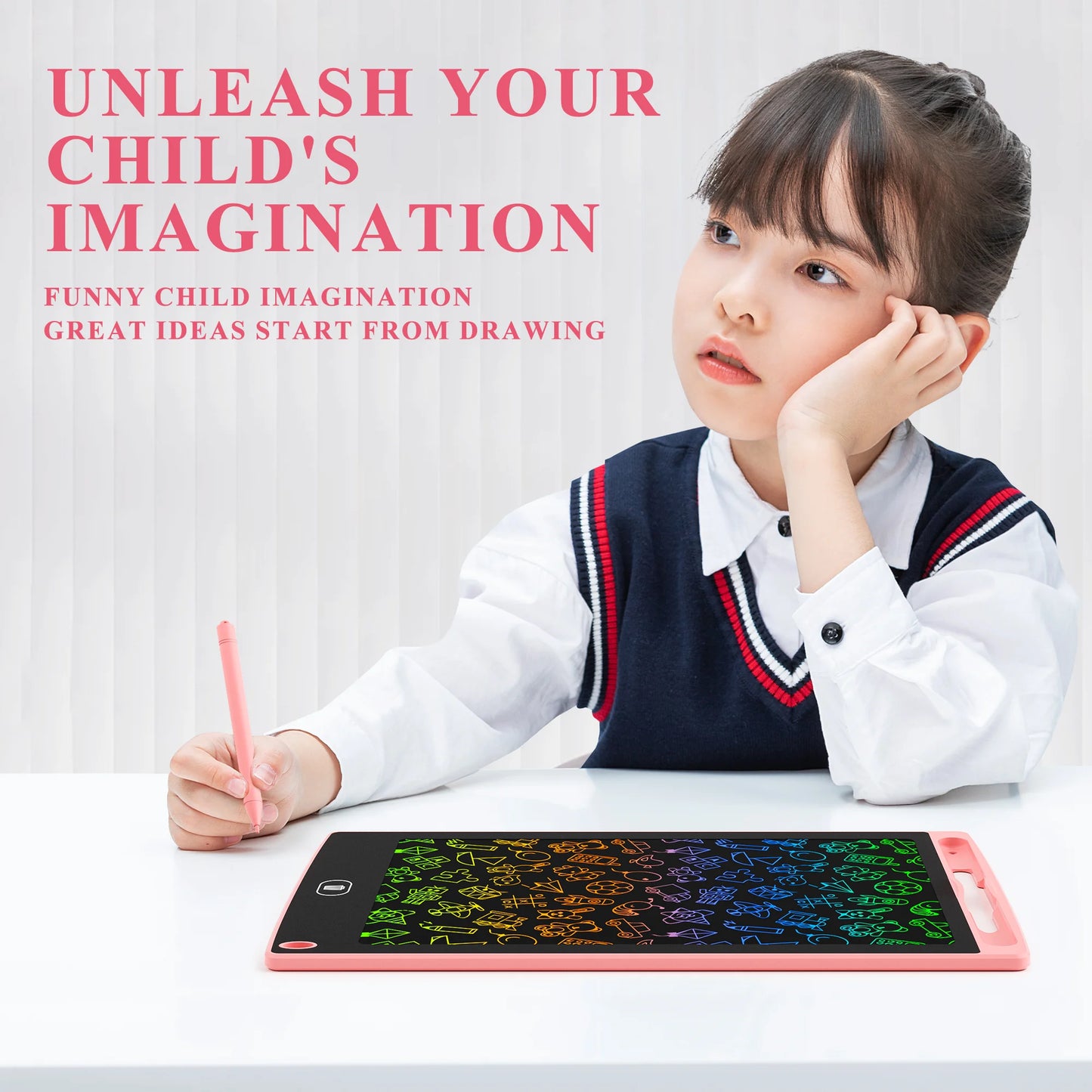 8.5 Inch LCD Children's Writing Board 10pcs of Reusable Magic Drawing Board with Stylus Eco-Friendly Erasable Doodle Board Gifts