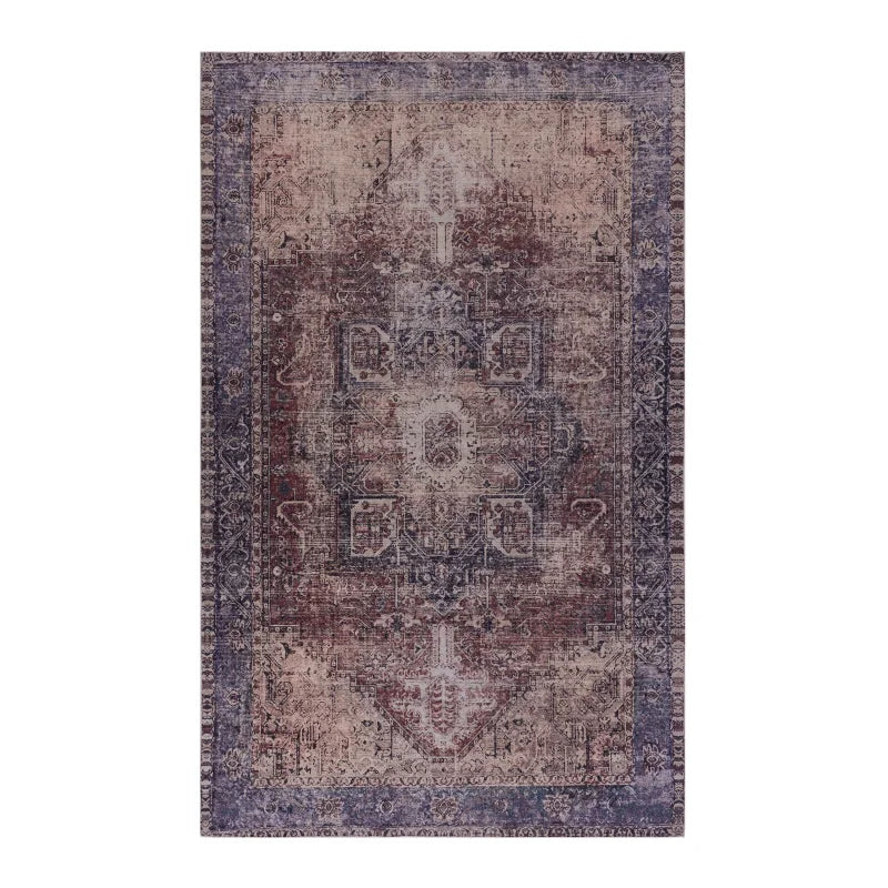LOOM & LUXE 5x8 Area Rugs for Living Room, Washable Rug, Low-Pile, Non-Slip, Non-Shedding, Foldable, Kid & Pet Friendly - Area R