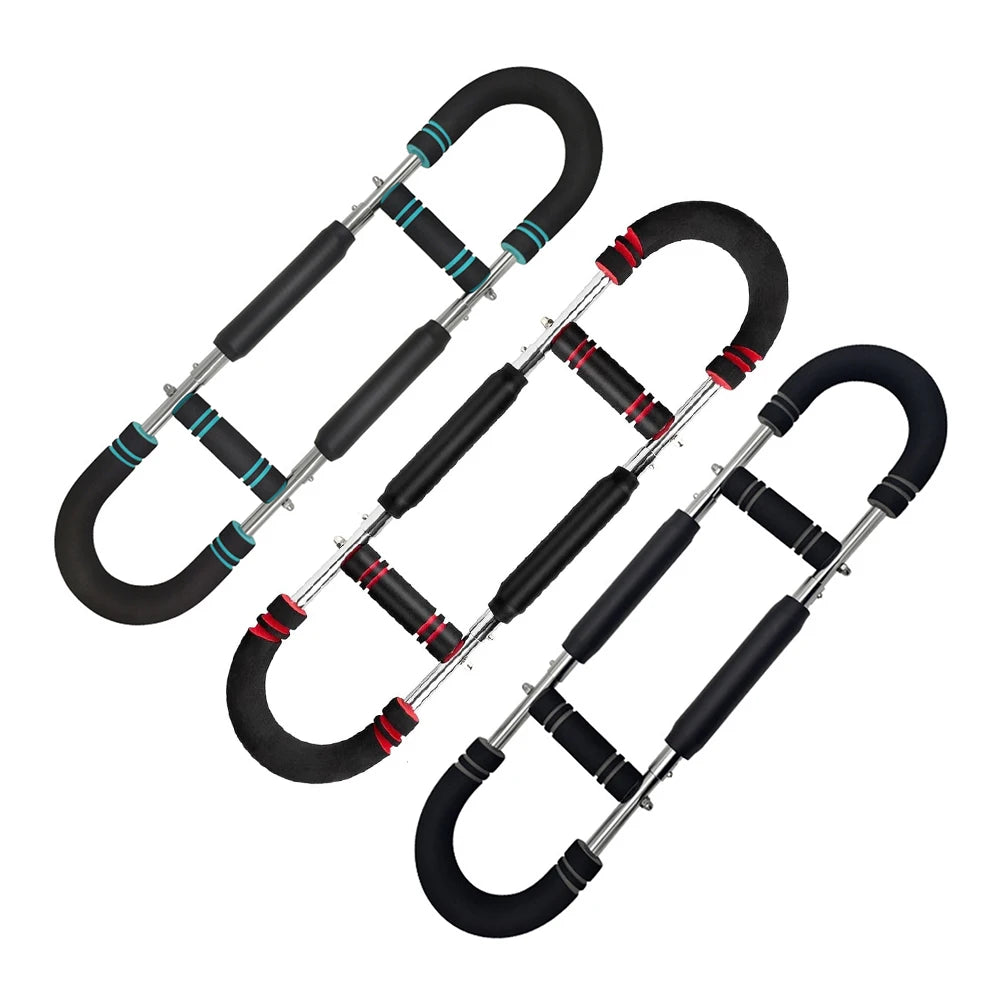 Adjustable Arm Trainer with Foam Handle Wrist Strength Exerciser U-Shaped Chest Expander for Indoor Outdoor Fitness Equipment