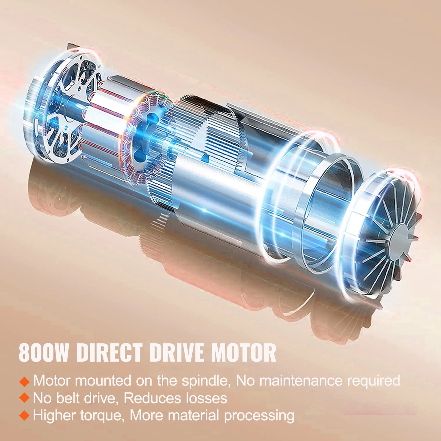 SucceBuy Brushless Mini Metal Lathe  7''x16'' / 180mm*400mm 800W Digital Display Continuously Variable Metalworking Turning