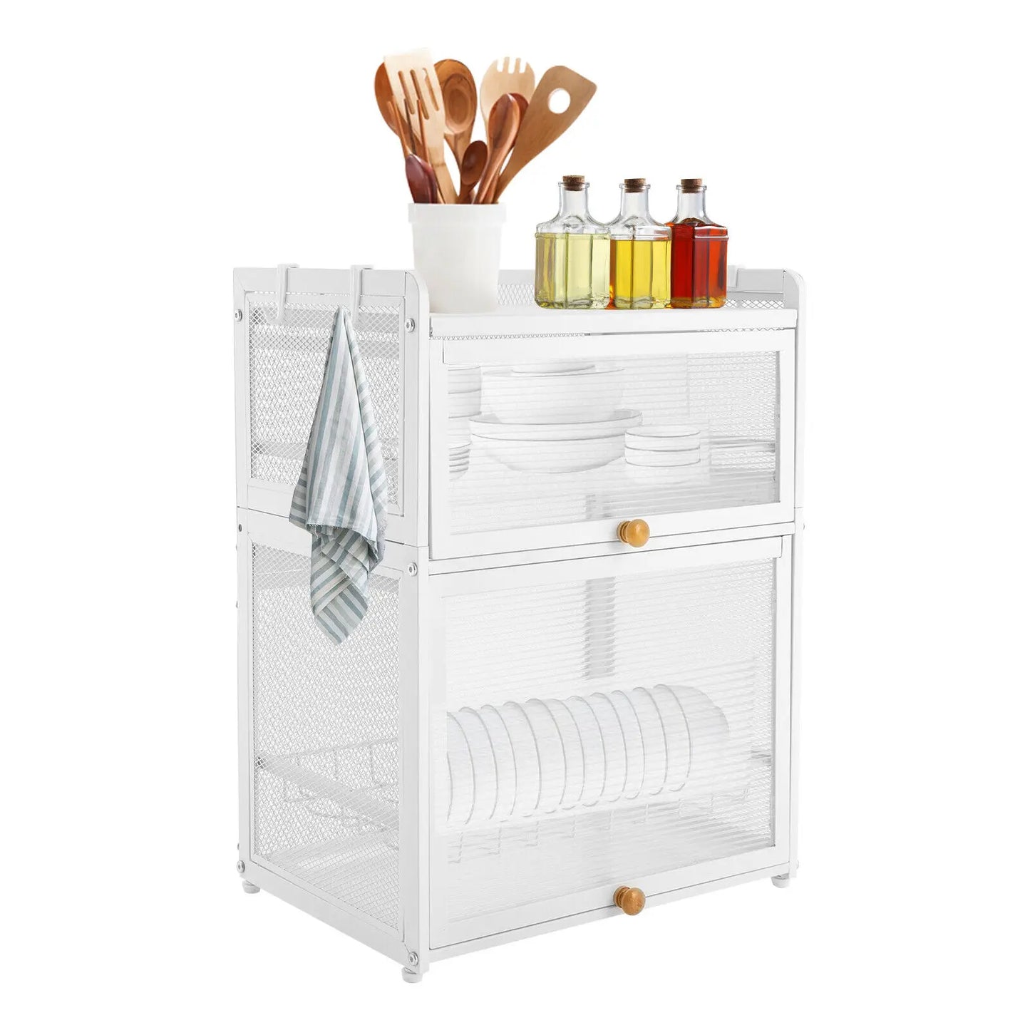 3 Tier Dish Drying Rack Modern Household Dish Organizer Kitchen Storage Racks