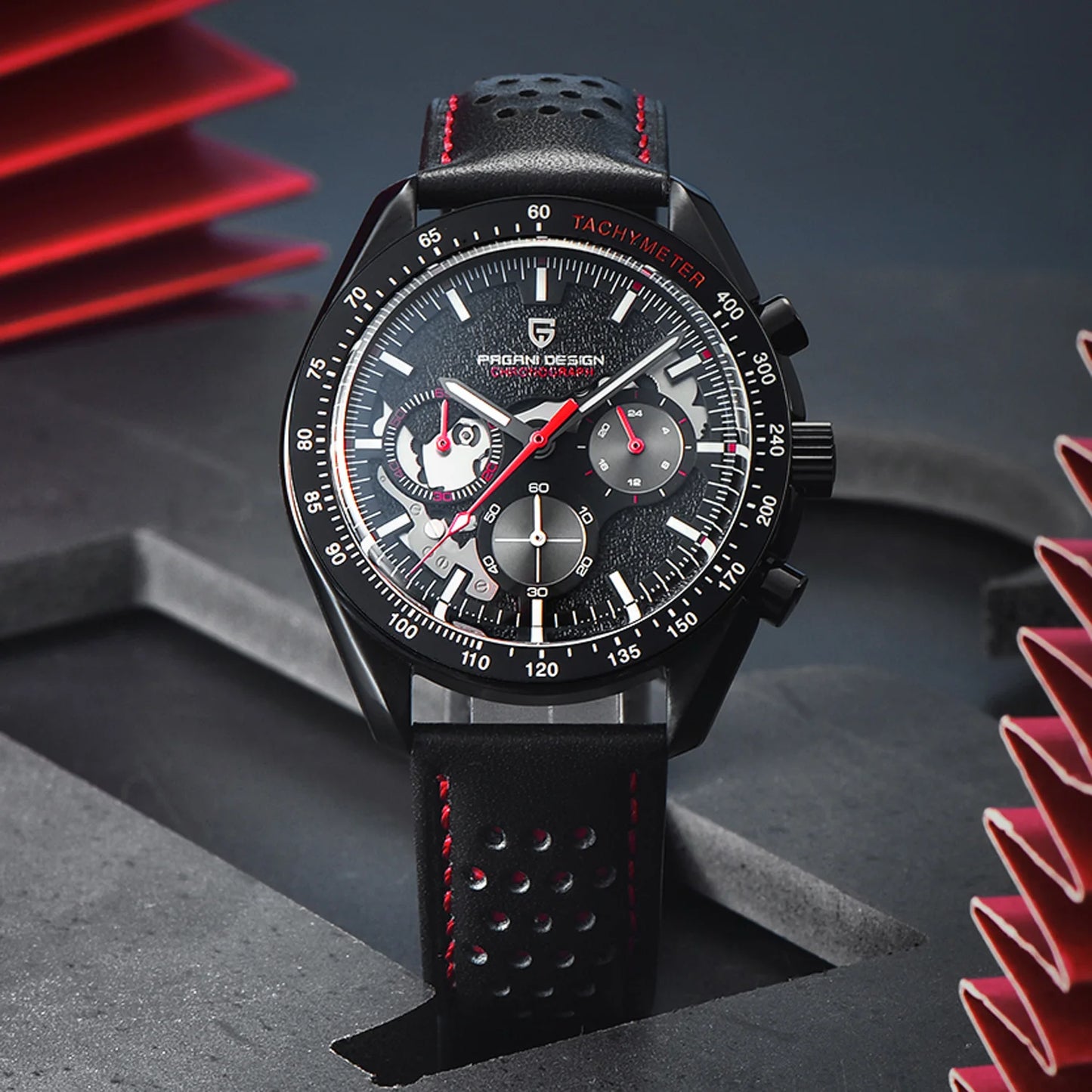 Pagani Design Mens Chronograph Watch Quartz Waterproof