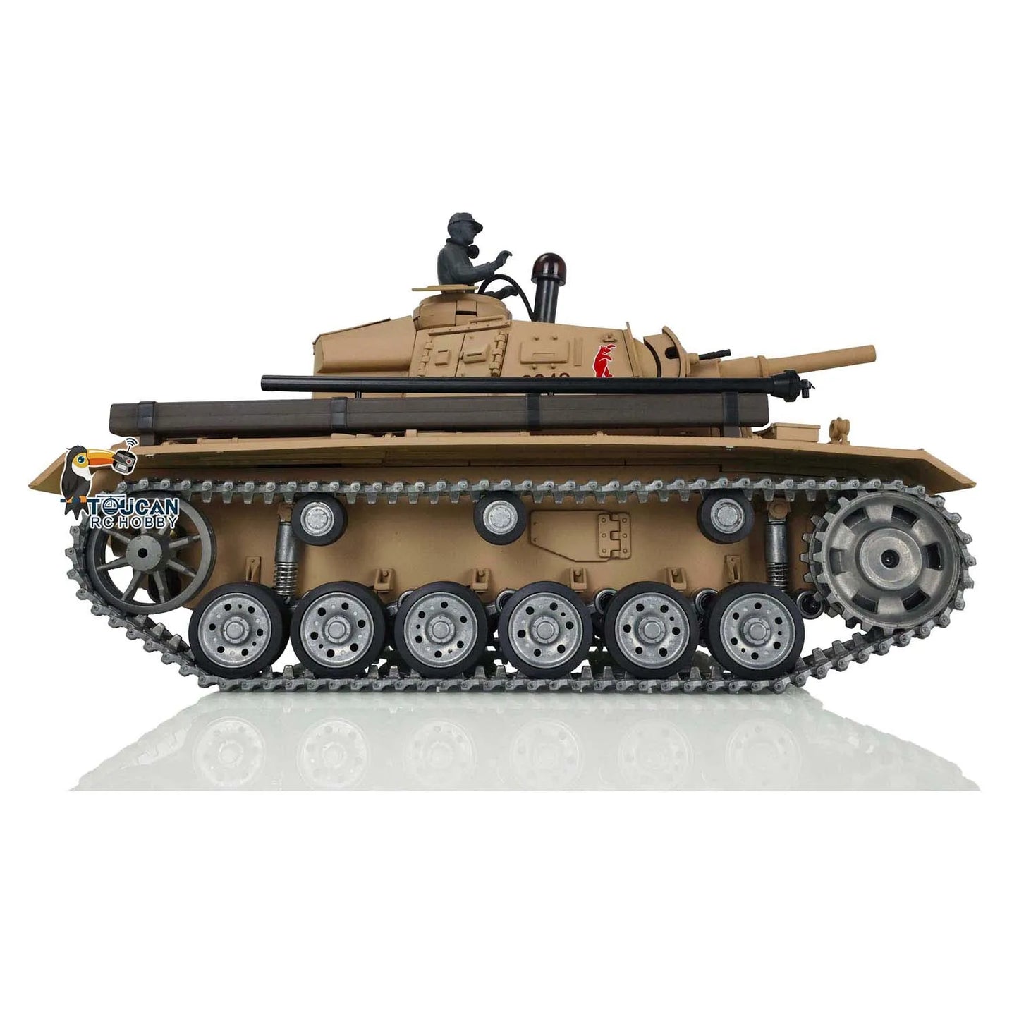 Henglong 7.0 1/16 RTR RC Tank German Panzer III H 3849 Upgraded Metal Tracks Remote Control Model for Military Fans