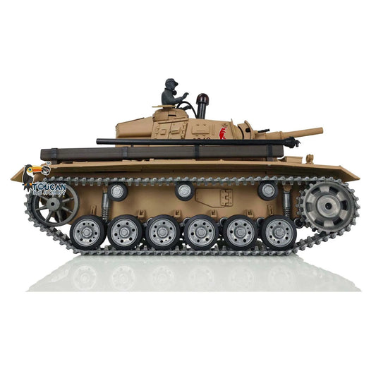 Henglong 7.0 1/16 RTR RC Tank German Panzer III H 3849 Upgraded Metal Tracks Remote Control Model for Military Fans