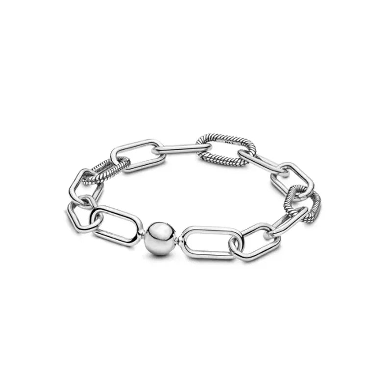 Luxury 925 Sterling Silver Women Bracelet With Round Beads