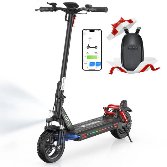 Isinwheel GT1 Adult Electric Scooter 800W Motor 48V10AH Folding E-Scooter 10 Fat Tire E-Mountain Scooter