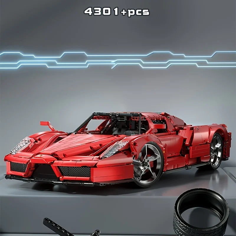 1:8 Building block assembly for adult racing cars, high-quality sports cars, car mechanical models, modified toys
