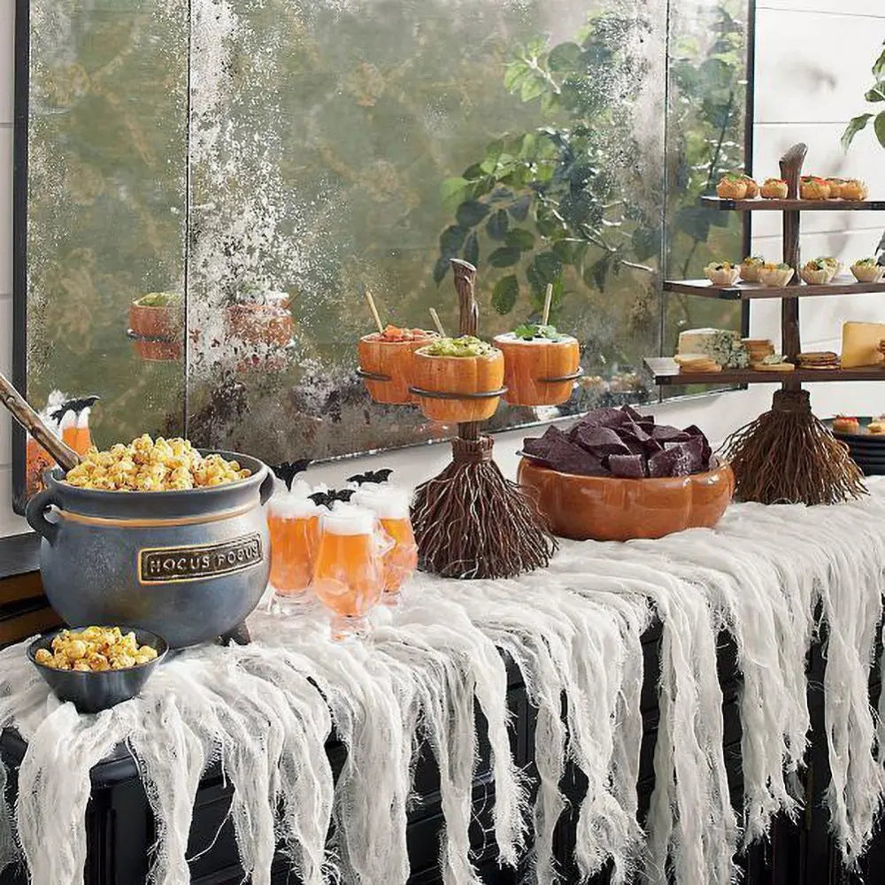 Witches Cauldron Serving Bowls Resin Candy Bucket for Halloween Party Indoor Outdoor Home Kitchen Halloween Party Decorations