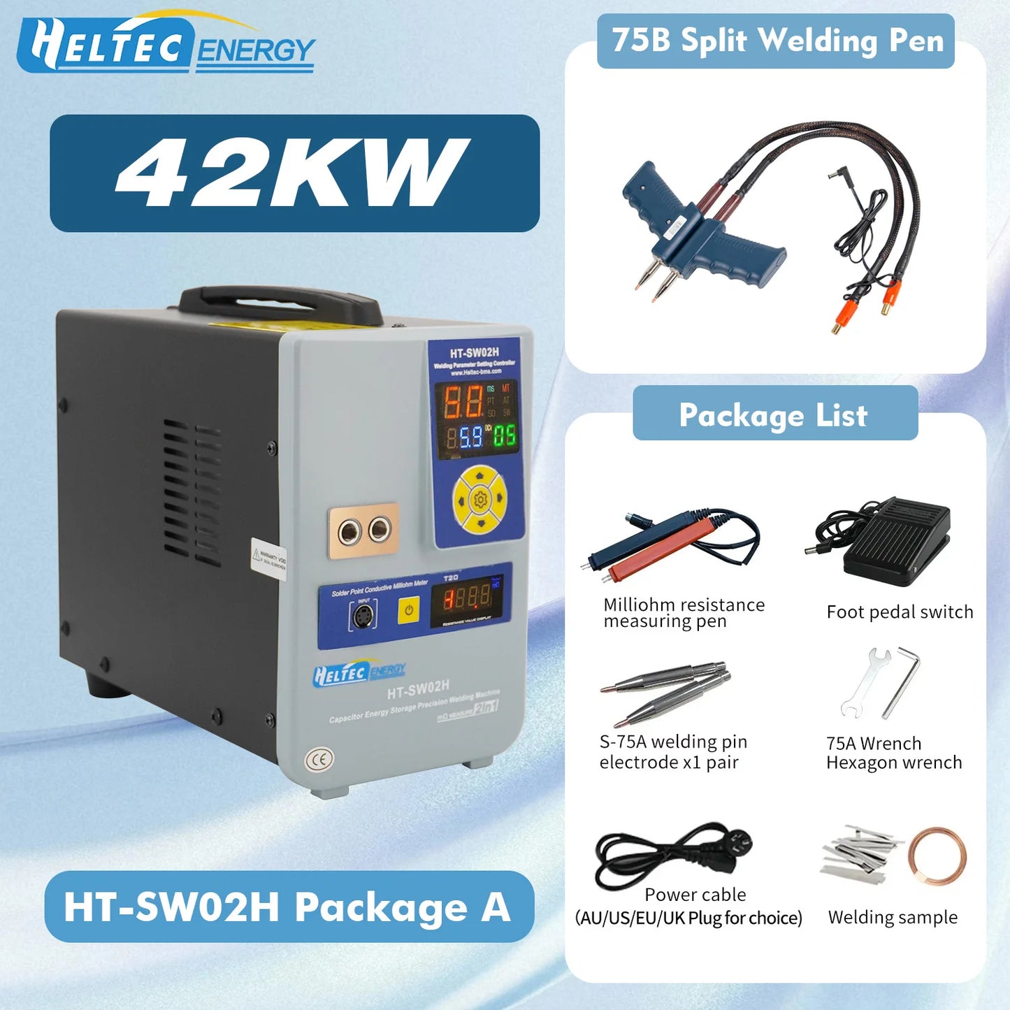 Heltec 21KW 12KW 36KW 42KW Portable Battery Automotive Spot Welder Capacitor Storage Point Welding Machine Efficient  Tools