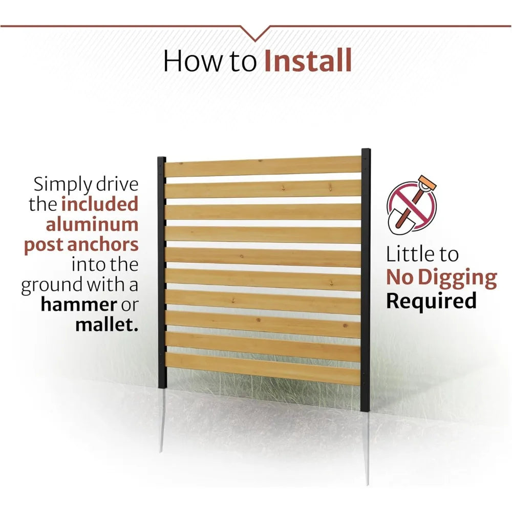 Charleston Cedar Privacy Screen No Dig Enclo 42in H 38in W