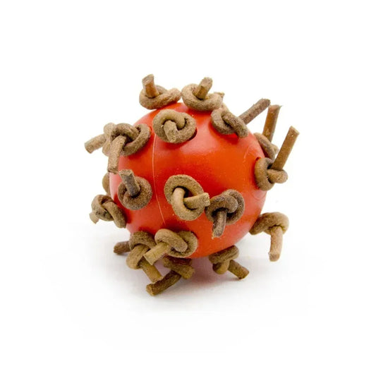 Bird Ball Chew Toy with Knots 4cm Dia Foot Toy Suitable for Amazon Parrot African Grey Cockatoo Pet Supplies