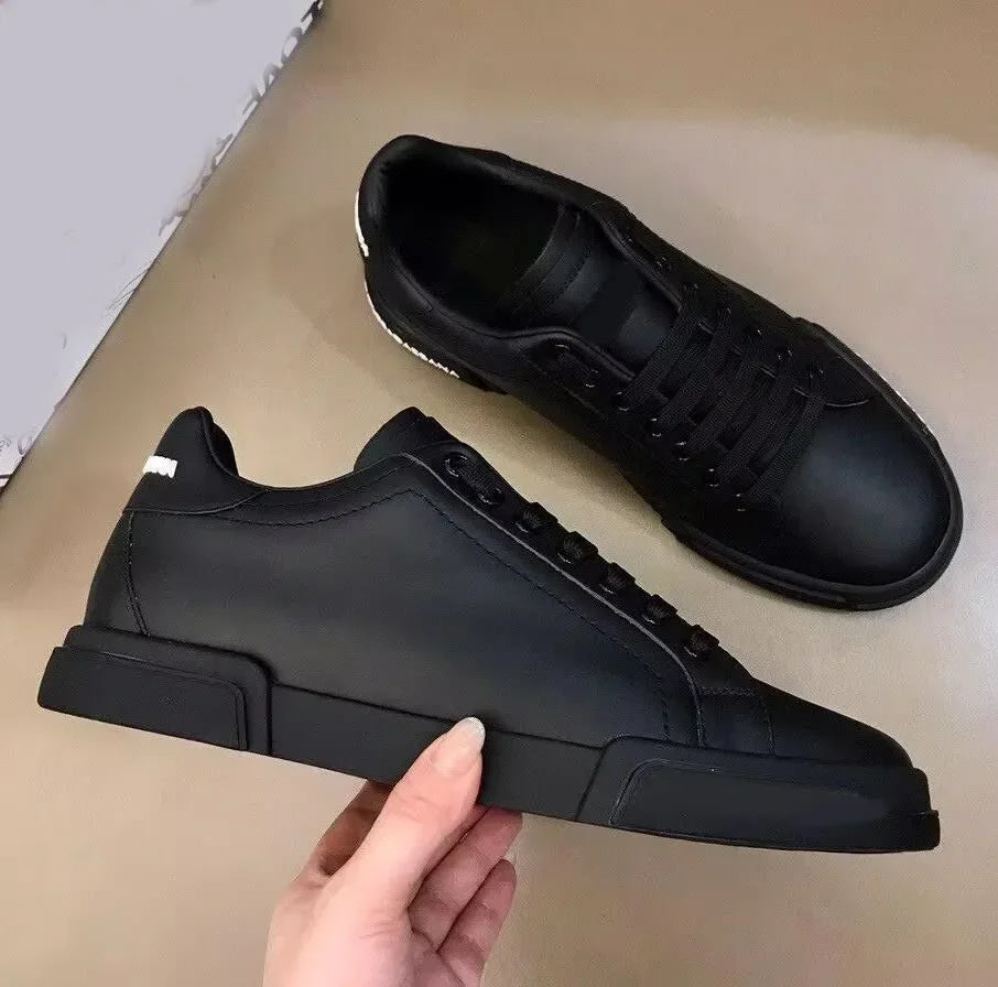 Casual Shoes Designer Letter Men Shoes Women Fashion and Comfortable Calf Leather Breathable Outdoor Sports Walking Shoes