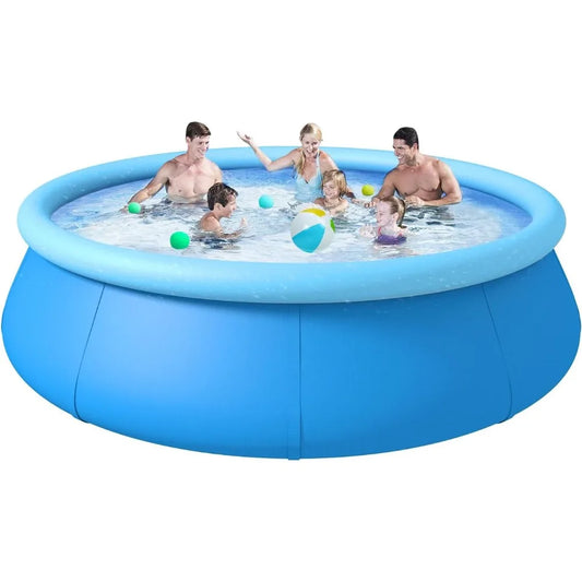 Inflatable Swimming Pool, Round Inflatable Pools Adult Above Ground, Blow up Pool, Top Ring Summer Water Party Pools, Outdoor Po