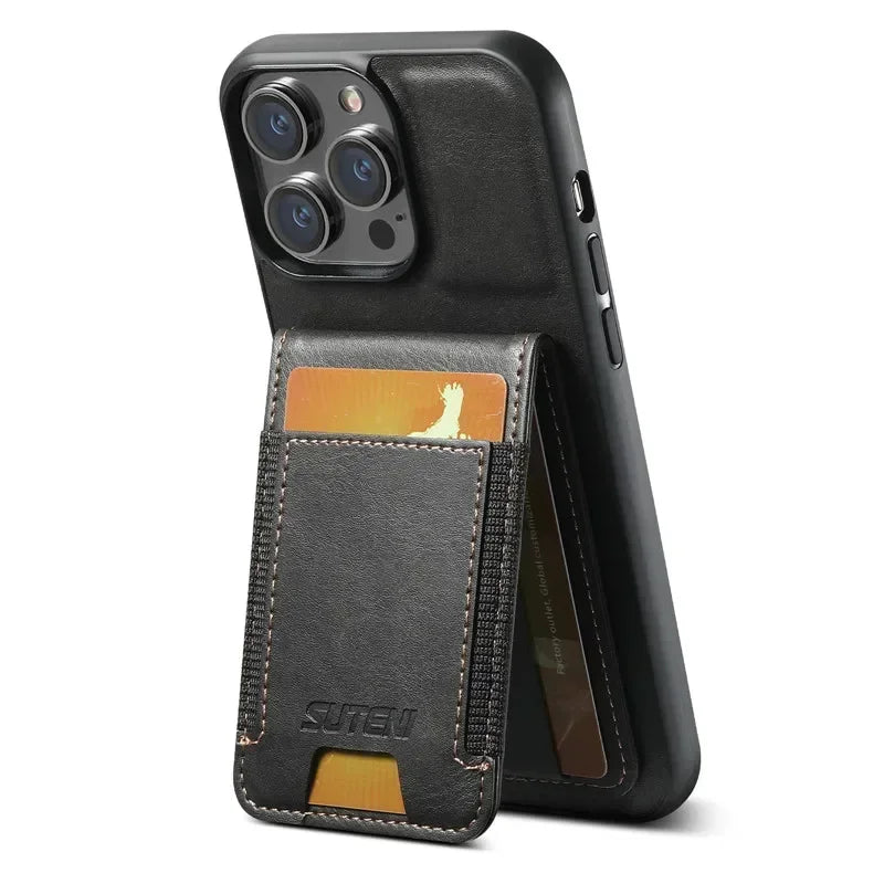 Luxury multifunctional Leather Wallet Phone Case For iPhone 16 15 14 13 12 11Pro Max Plus XS XR 15Pro Max Holder Magnetic Cover