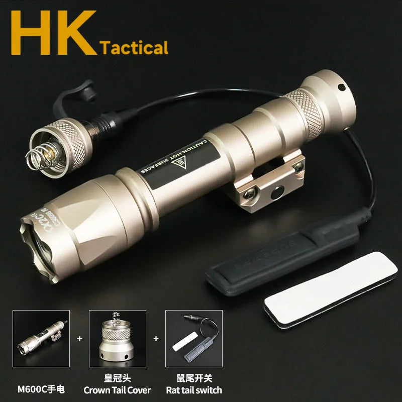 SF M300C M600C M600 Airsoft Flashlight Tactical Torch Rifle Hunting Weapons Scout Light PEQ15 Red Dot Indicator Fit 20mm Rail