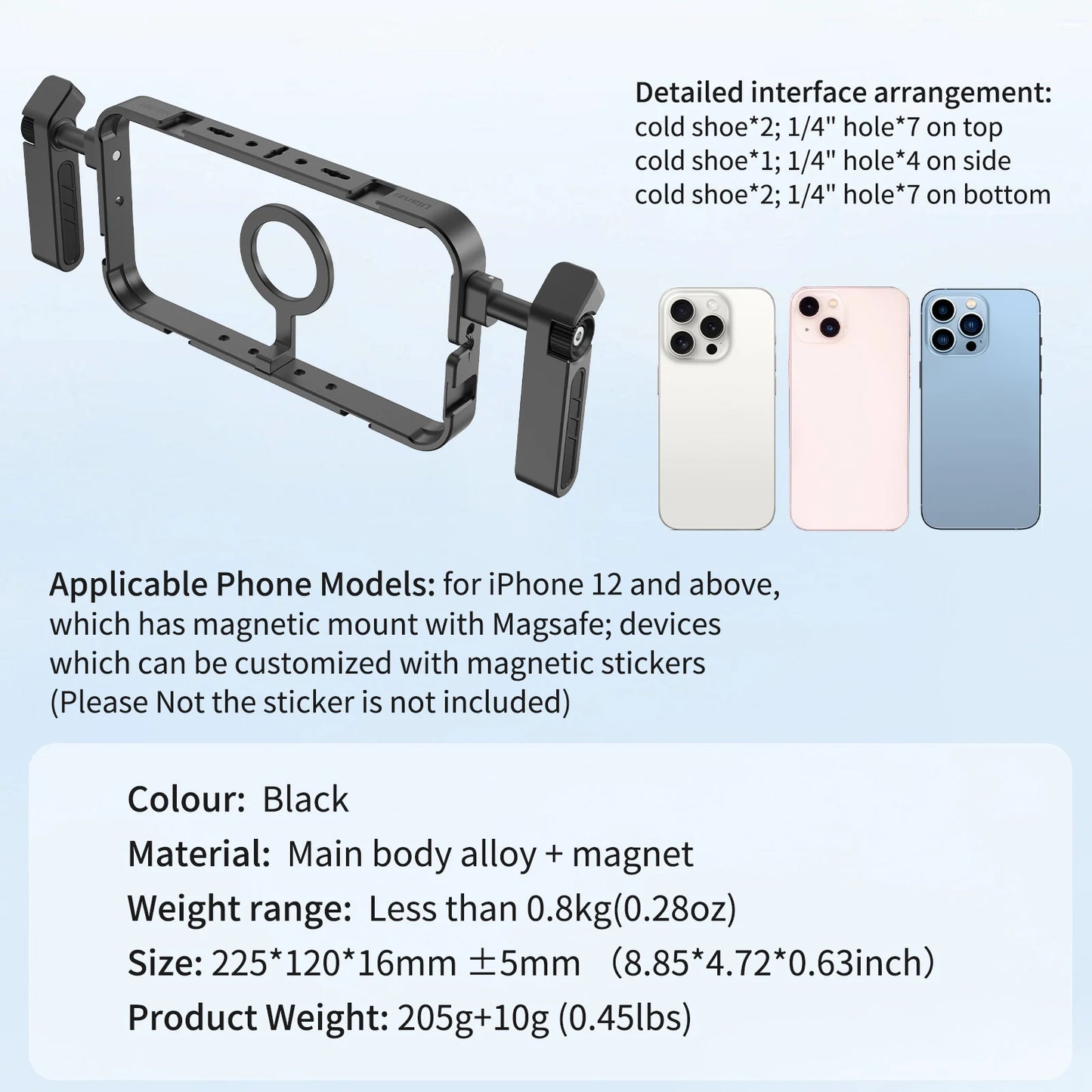 Ulanzi MG001 Filmmaker Cage For IPhone Dual Handles Rig