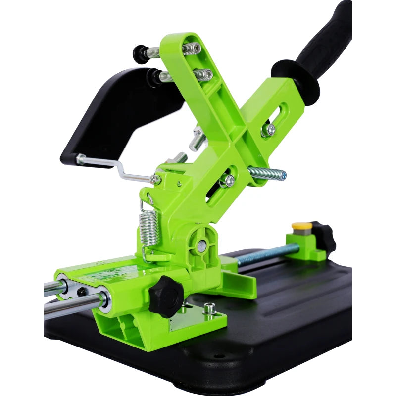 Universal Angle Grinder Stand,Grinder HOlder Sliding Handle bracket,Upgraded Cast Iron Base ,Cutting Angle Adjustable for 100 an