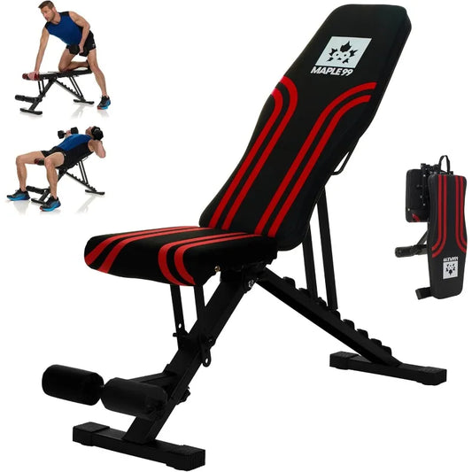 Adjustable Weight Bench - Professional Grade Fitness Equipment for Full Body Workout. Heavy-Duty Steel Construction,