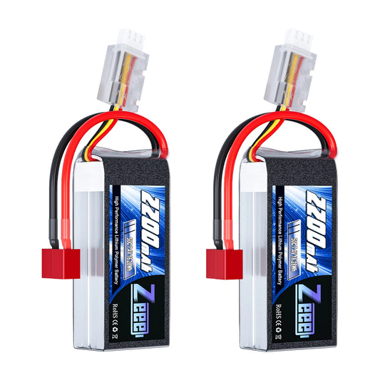Zeee 2S 2200mAh RC Lipo Battery 7.4V 50C Softcase XT60 Plug