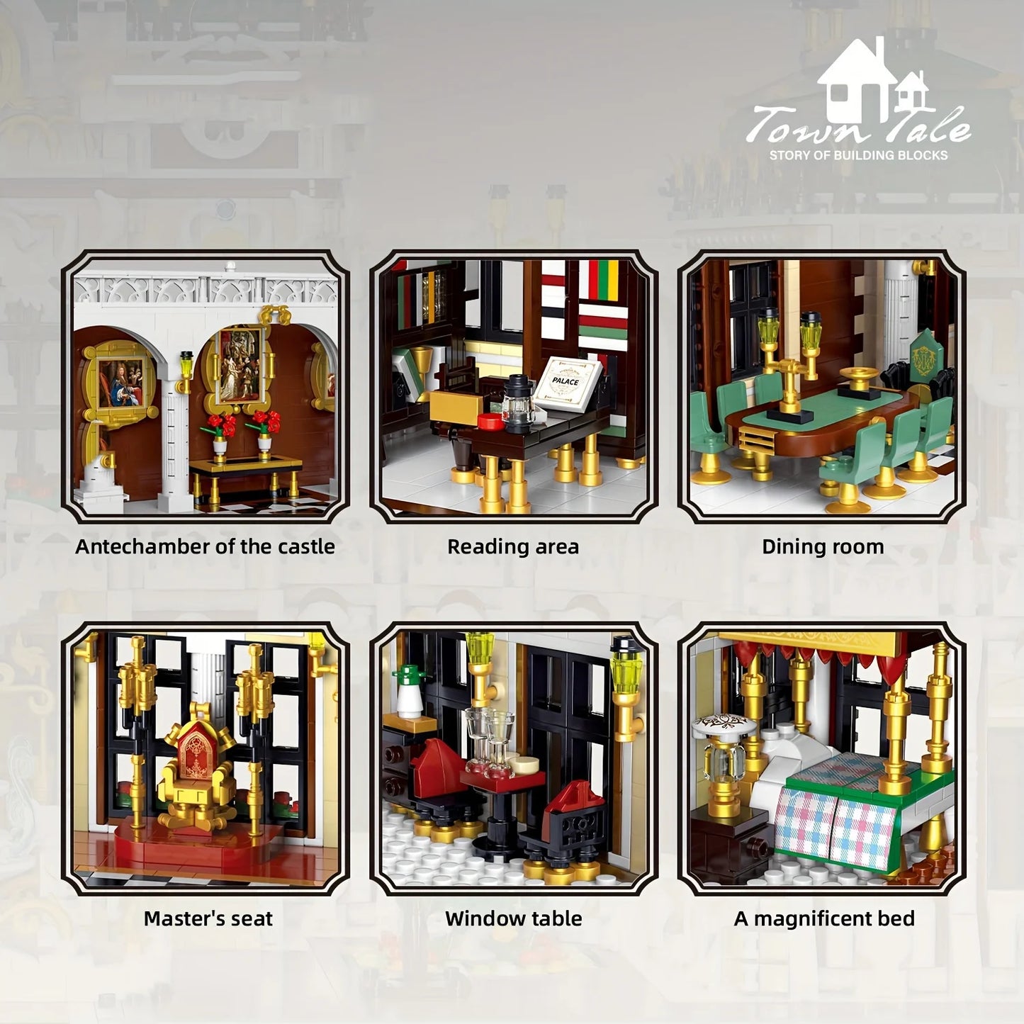 11930PCS Luxury Palace Building Blocks Street View Model MOC Small Particle Assembly Brick Toys Ideal Holiday Birthday Gifts