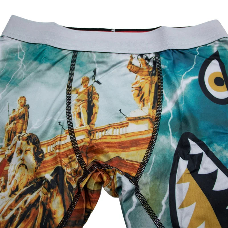 5Pcs Men Underwear Boxers Print Man Panties Lingerie Men Underpants Boxershorts Trunks Plus Size Breathable Seamless Men's Boxer