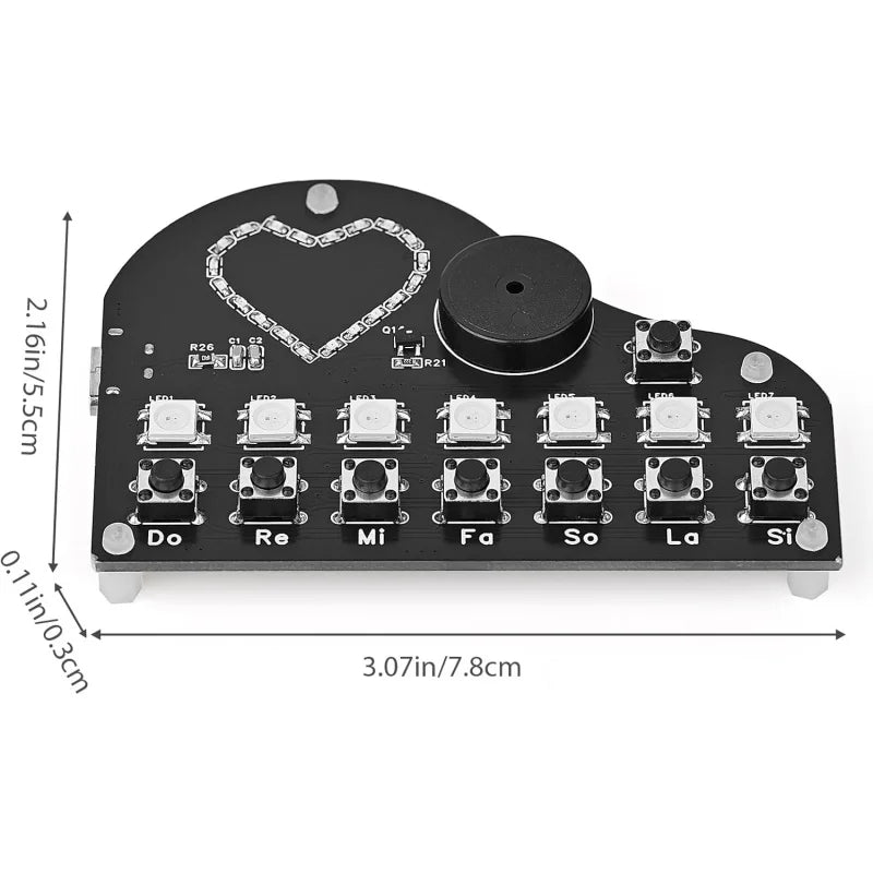 Piano Soldering Kit Learn to Solder Practice Heart Board
