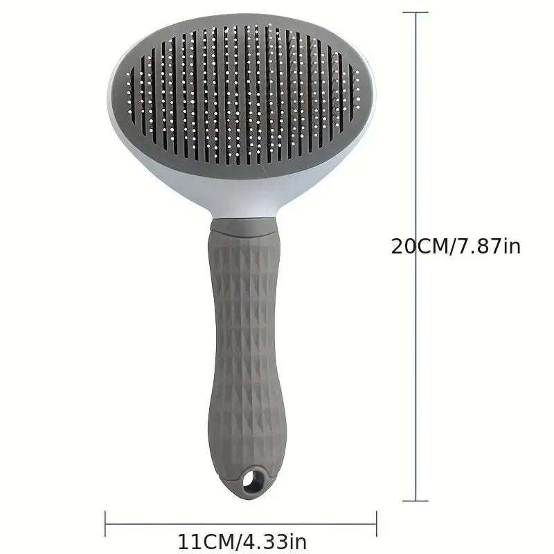 Quick One-Click Pet Hair Comb - Efficient Shedding Tool for Dogs & Cats, Removes Loose Fur, 1pc Cleaning Needle Brush for Groomi