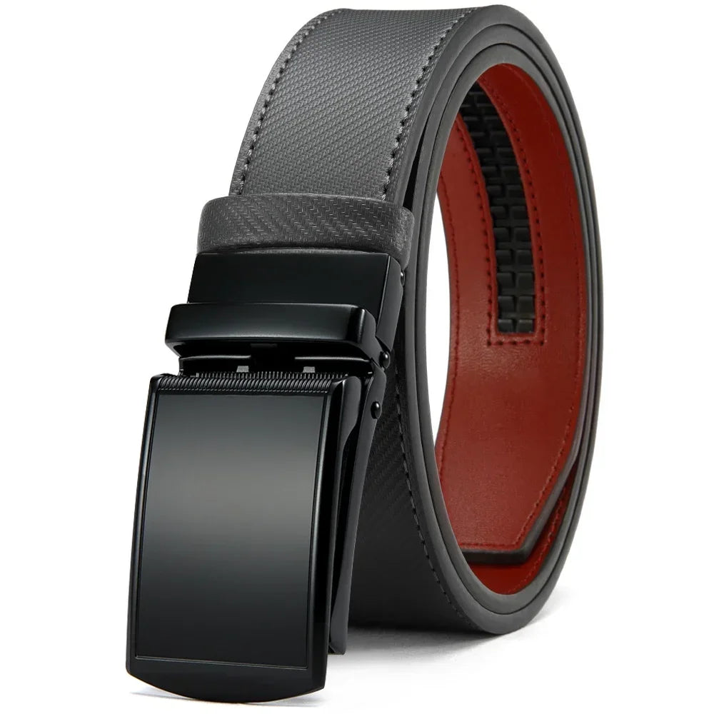 Automatic Genuine Leather Belt For Men Black Designer