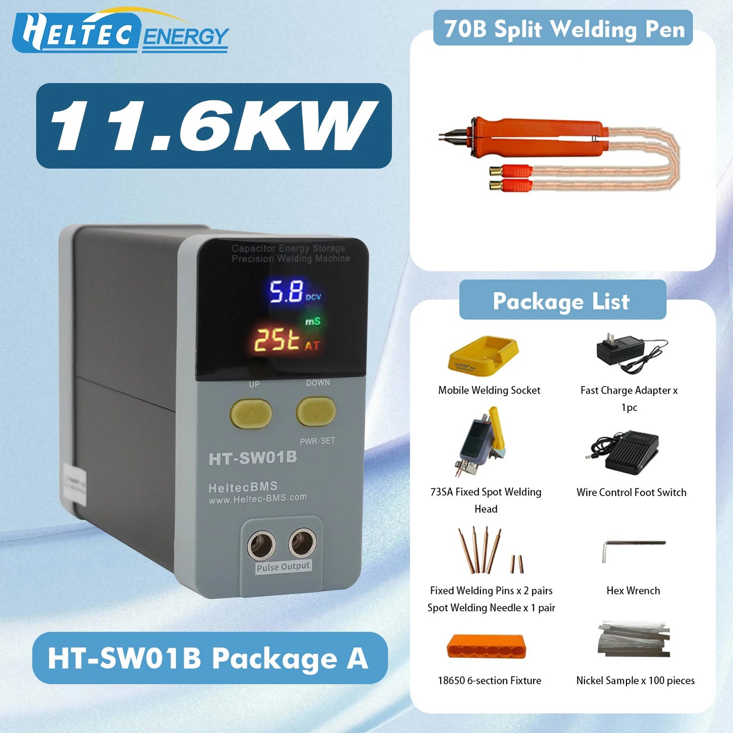 Heltec 21KW 12KW 36KW 42KW Portable Battery Automotive Spot Welder Capacitor Storage Point Welding Machine Efficient  Tools