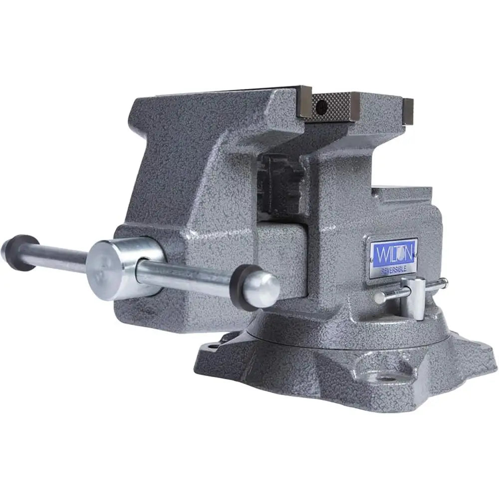 Professional Reversible Bench Vise 5.5 Inch Jaw Width 10.75 Inch Opening Cast Iron Tool for Woodworking and Metalworking