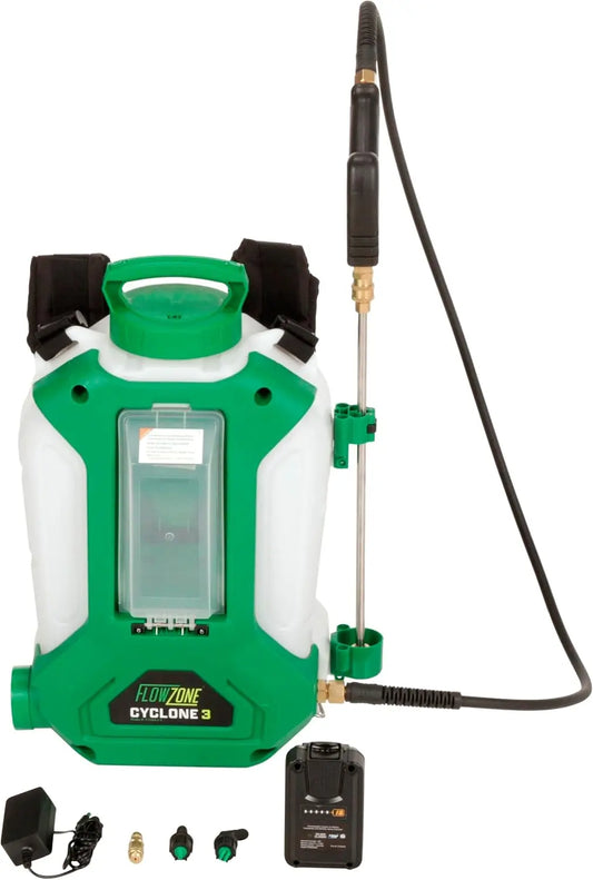 3 Battery Powered Backpack Sprayer - Variable-Pressure 5-Position Electric Lawn & Garden Sprayer - 4 Gallon