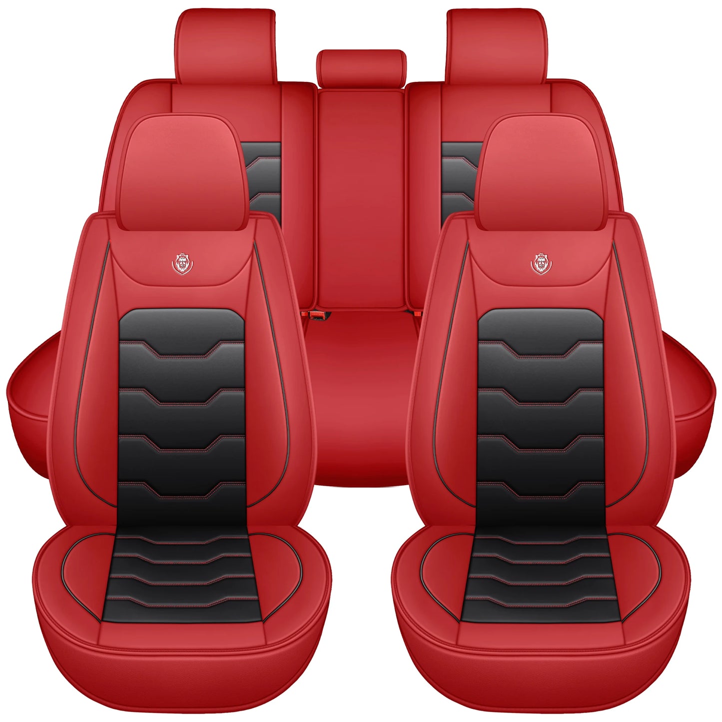 Car Seat Cover, 5-Seater Universal, Suitable For 90% of 5-Seater Models，Waterproof Leather Car Interior