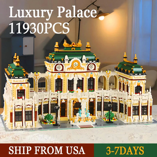 11930PCS Luxury Palace Building Blocks Street View Model MOC Small Particle Assembly Brick Toys Ideal Holiday Birthday Gifts