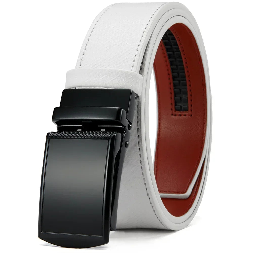 Automatic Genuine Leather Belt For Men Black Designer