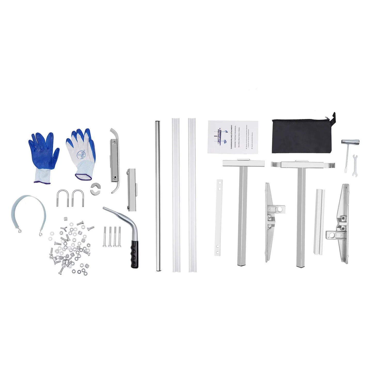 24in Chainsaw Mill Planking Milling Guide Bar Adjustable Thickness Portable Sawmill Aluminum Steel Chain Saw Mill for Woodworkin