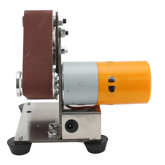 Mini Belt Sander Double Bearing Adjustable Angle Vertical Belt Sanding Machine Benchtop Belt Sander for Home