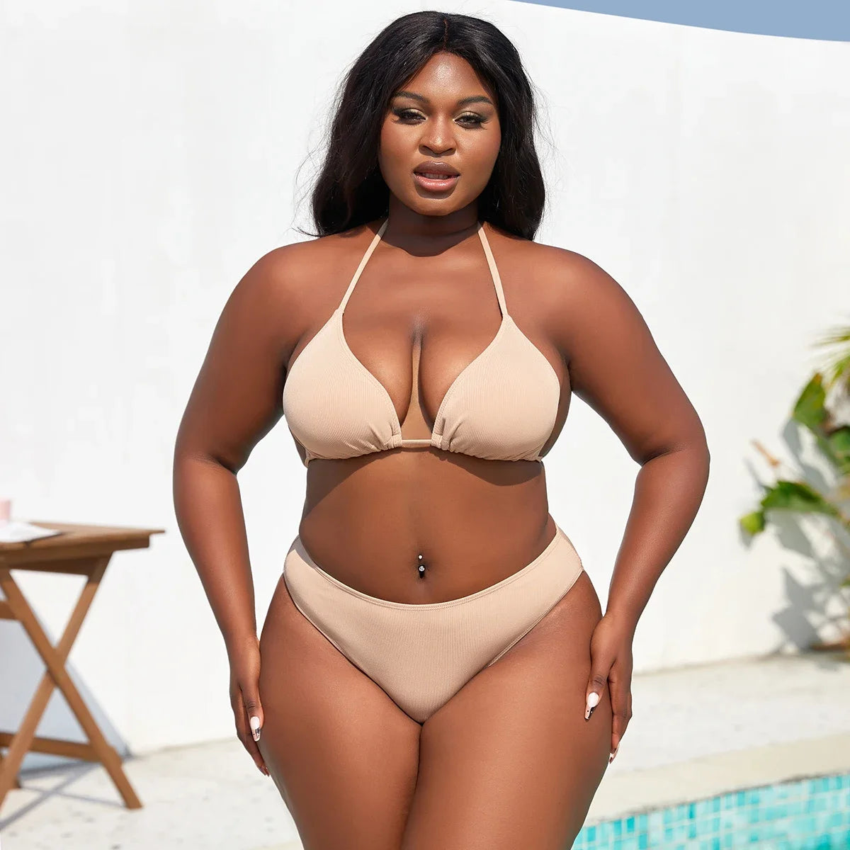 2025 Women Bikinis Set With Cover Swimsuit  Swimwear  Plus Size Push Up  Large Big Floral Swimming Suits Beachwear Bathing Suits