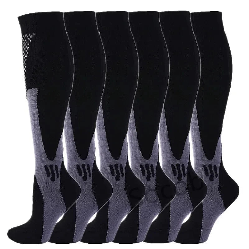 3/6/7Calf Compression Socks Men Medical Varicose Veins Diabetes Edema Sports Socks Running Football Basketball Riding Knee Socks