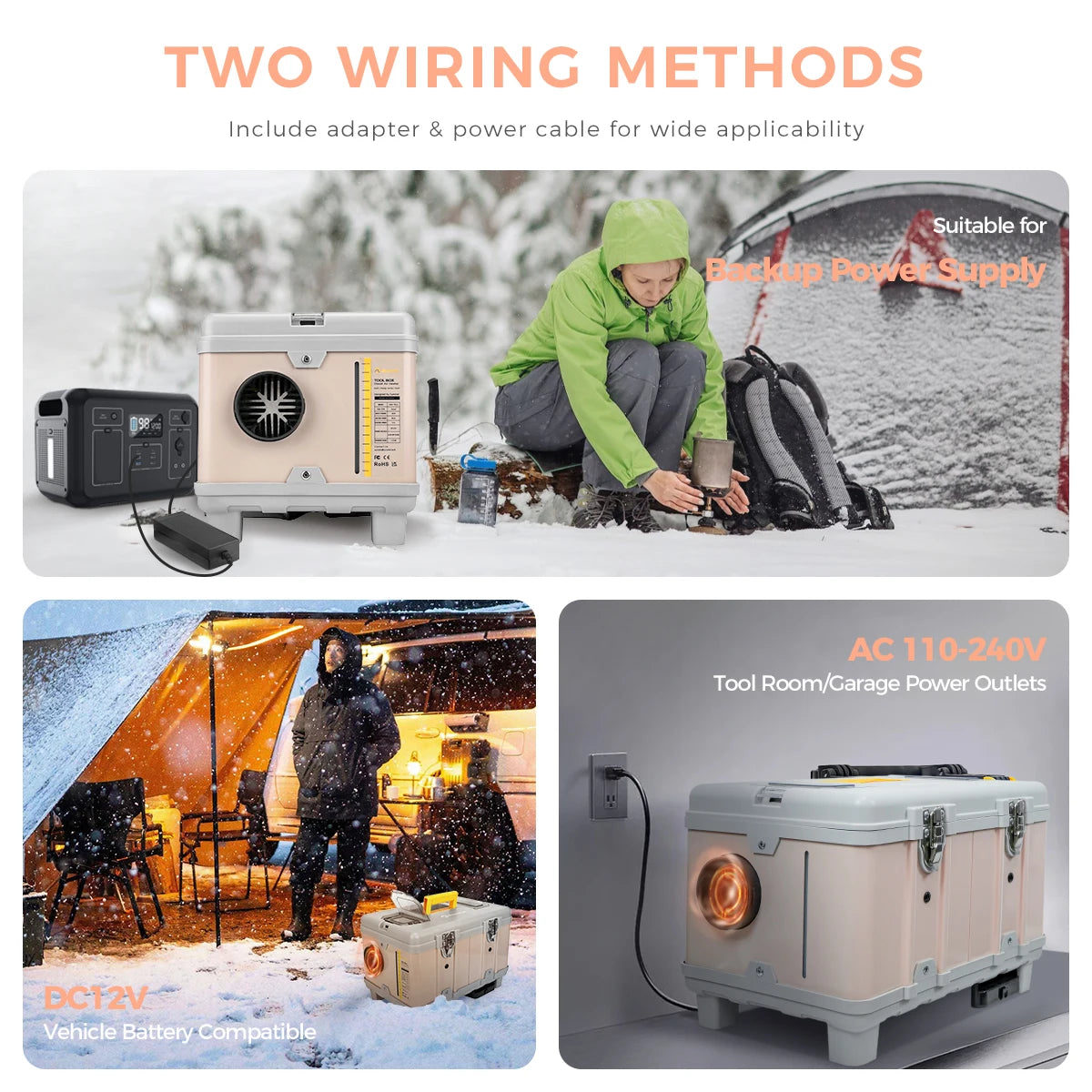 8KW Diesel Heater 12V Portable toolbox Diesel Parking Air Heater w/Bluetooth/Ventilation/Timing Function For Vehicles Outdoor RV