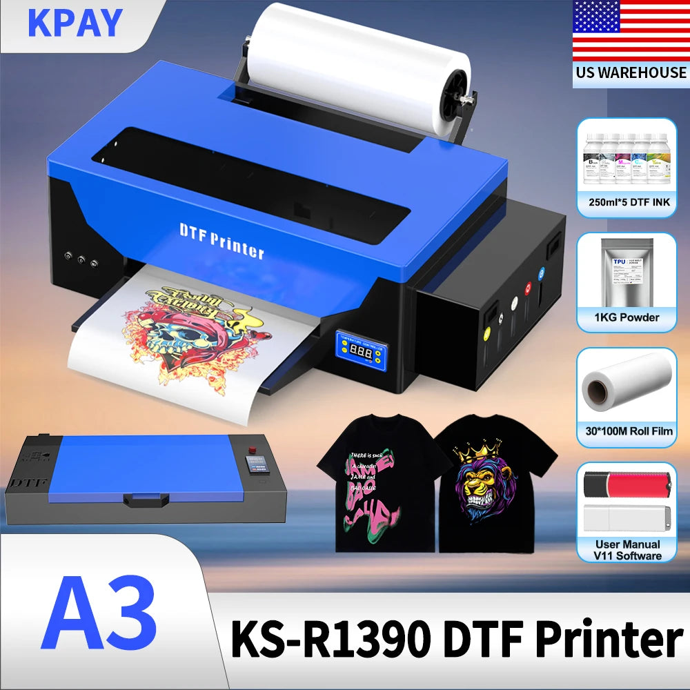 A3 DTF Printer/A3 XP600 DTF Printer/A4 L805 DTF Printer Printing Machine For T-shirt For Metal Wooden Direct Transfer Printer