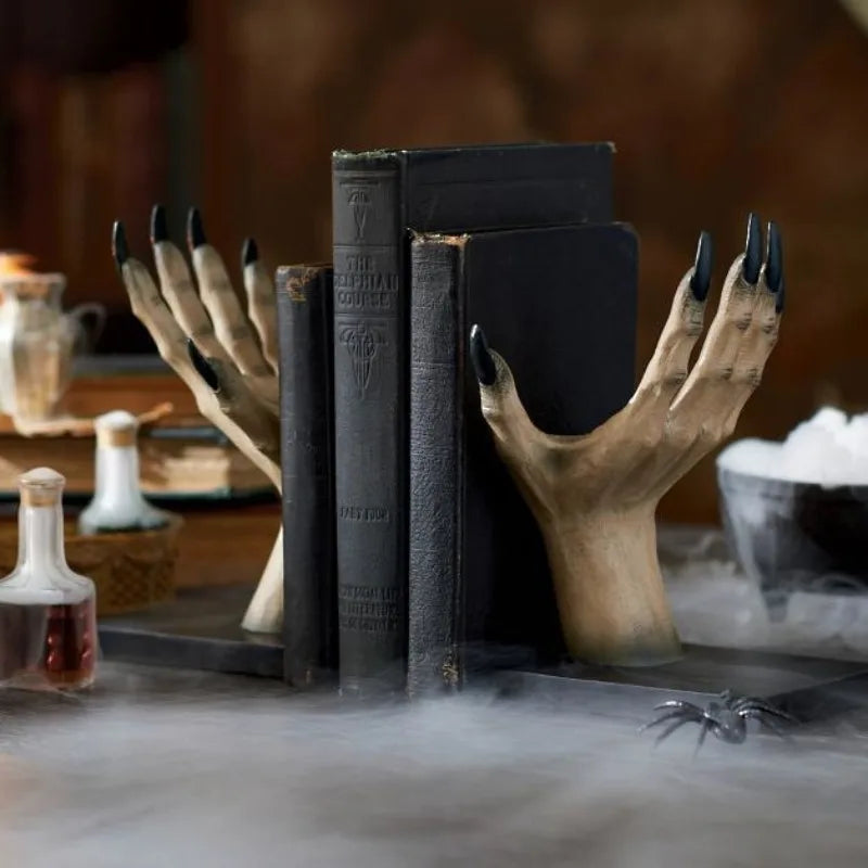 1Pair Resin Witch Hand Decoration Props, Home Decoration Display Stand Halloween Decorations Table Decoration