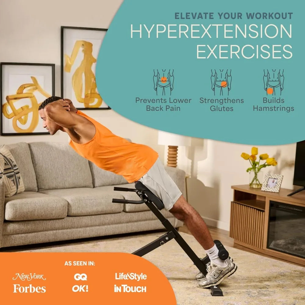 Lifepro SculptTrainer Roman Chair – Hyperextension Bench for Strength Training – Adjustable Back Extension Machine, Ab Bench & F