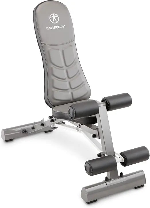 Marcy Deluxe Foldable Utility Bench Gym Equipment - SB-10100 , Black