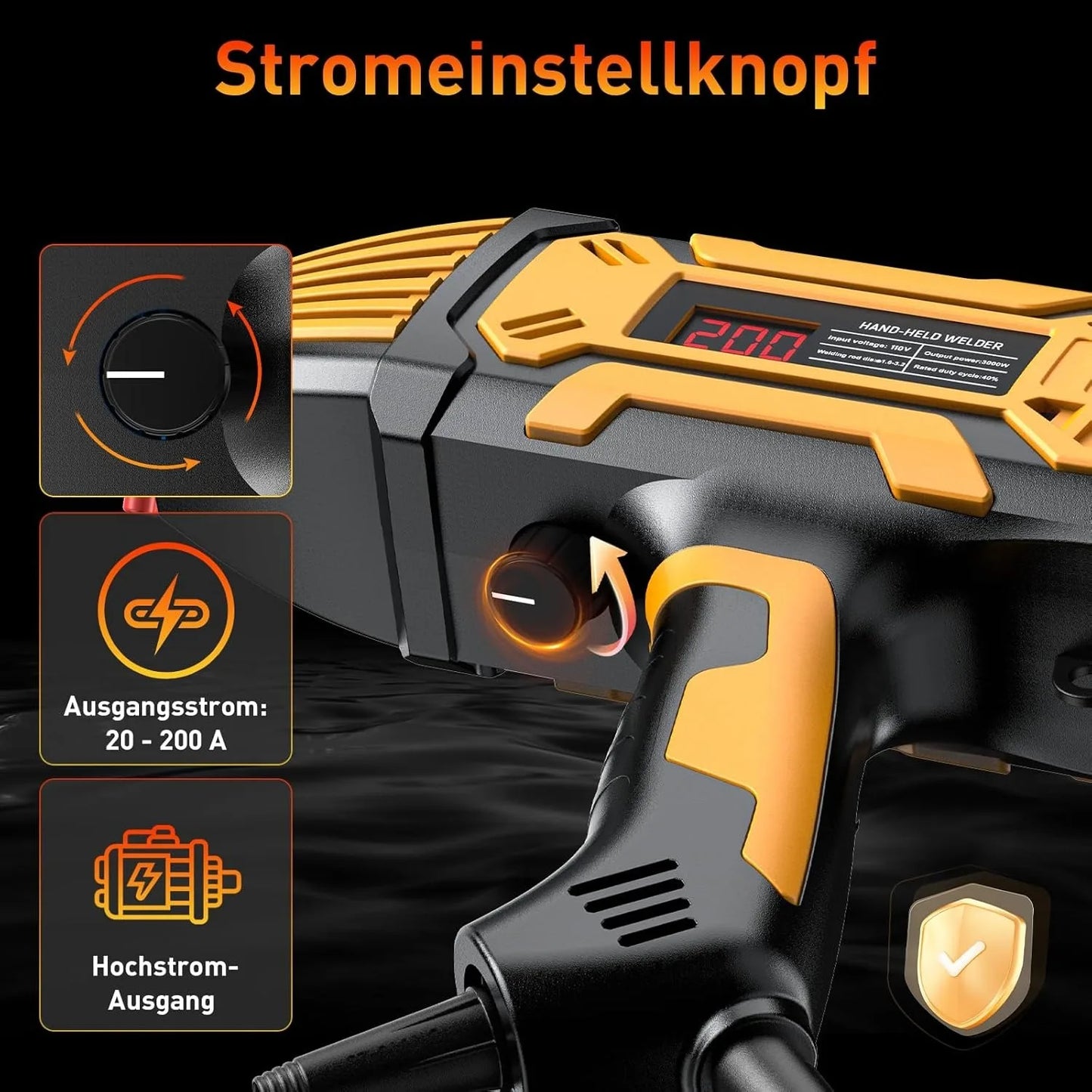 Handheld Welder ARC IGBT 120A with 6 Variable Current Settings FA206 Electrodes Welding Machine for Machine Wire 3/32"-1/8"