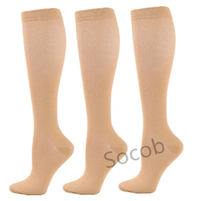 3/6/7Calf Compression Socks Men Medical Varicose Veins Diabetes Edema Sports Socks Running Football Basketball Riding Knee Socks